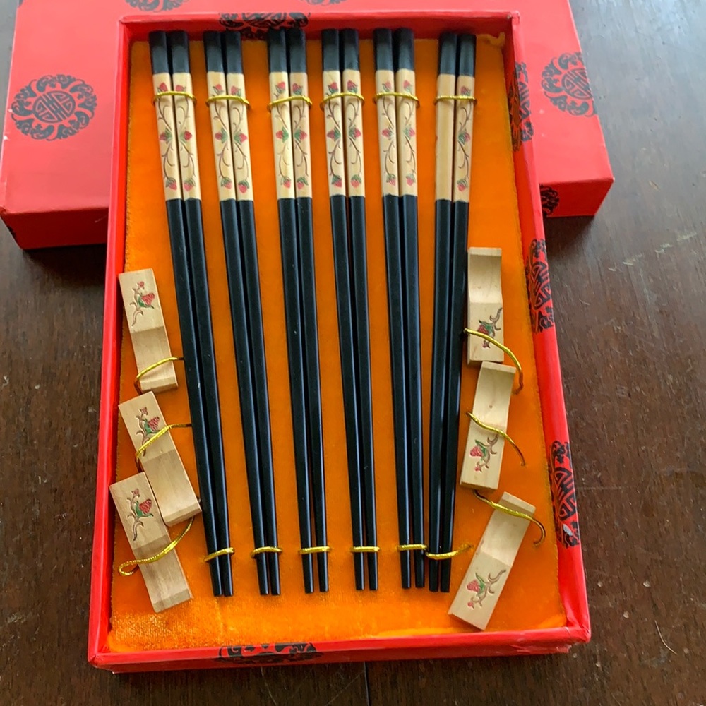Authentic Chopsticks with Rests NWOT